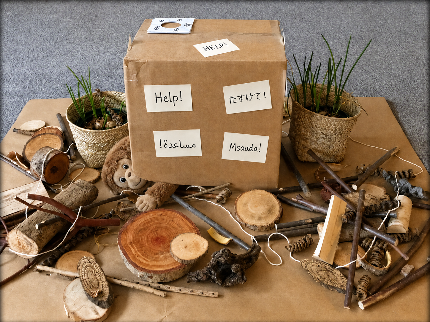 A purposeful provocation inviting children to wonder and investigate